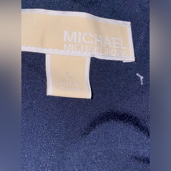 Michael Michael Kors Gold Statement Necklace Maxi Dress L Cocktail Dinner Party - Picture 3 of 9